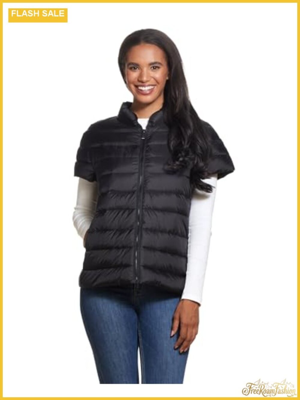 Martha Stewart Quilted Puffy Down Vest Lightweight Zip Front Pockets